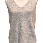 Lilly Pulitzer Davison Sweater Tank Womens Large Gray V Neck Knit Sleeveless Photo 0