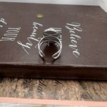 Handmade Vintage 1970s Cyan Cabochon Adjustable Ring Boho  Photo 2