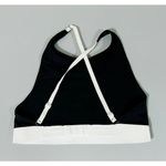 Calvin Klein Black βCKβ Logo Graphic Halter Criss-Cross Sports Bra Bralette Lingerie Size M π€π€ Photo 1