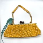 Roberta Gandolfi Vintage Yellow Polka Dot Mini Purse Gold Photo 1