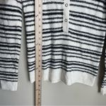 Anthropologie Lilla P White Black Striped V Photo 8