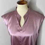 Eileen Fisher  Blush Pink Sleevless V-neck Silk‎ Blouse Small S Photo 4
