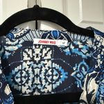 Johnny Was 100% Silk  Blue & White Dress (Size L) Photo 3
