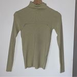 Pretty Garden Women's Long Sleeve Green Pastel Knit Turtleneck Sweater Size S Photo 4