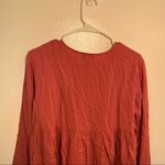 OSO Casuals Peplum Top Pink Embroidered Floral Size M Photo 12