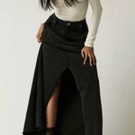 Free People One Kona Maxi Long Skirt Black Button Endless Summer Size M Photo 0