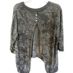 SCANDAL ITALY top tunic grey/ white open back flowy sexy size s made in Italy Gray Photo 1