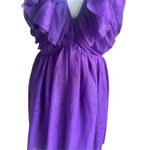 Anthropologie NWT Maeve Ruffled Tulle Mini Dress Purple Size L Photo 5