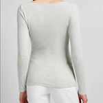 EXPRESS ✨ Fitted Ribbed Lace Trim V-Neck Tee✨ Photo 4