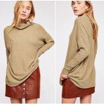 We The Free  Kitty Thermal Army Green Oversized Pullover Sweater Size Large Photo 1