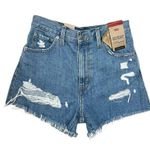 Levi's  High Waisted distressed mom Shorts Photo 0