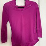Nike Dri-Fit Running Quarter Zip Purple Hooded Shirt Photo 0