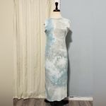 Universal Threads Universal Thread Women Blue & White Tie-Dye Sleeveless Maxi 100% Cotton Dress S Photo 0
