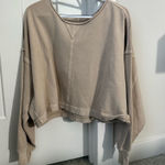 American Eagle Beige off the shoulder long sleeve Photo 0