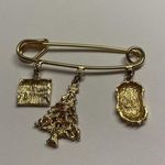 Gold Tone Brooch Safety Pin Photo 5