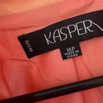 Kasper Womens Linen Peach Pink Satin Lined Open Front Lapel Blazer sz 16P Career Photo 4