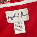 Angela and Alison  Women's Red Beaded Strapless Mermaid Prom Formal Dress Size M/L Photo 5