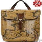 Patricia Nash Vatoni Small Printed Leather Backpack European Map Women's Bag Photo 0