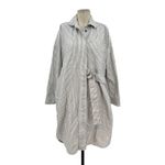 Everlane The Oxford Shirt Dress Striped White & Grey Button Down Size Small Photo 2