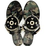 Jack Rogers  Womens Georgica Jelly Sandals Camo Flip Flops Medallion Size 10 Photo 0