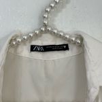 ZARA  Short Linen Blend Dress With Cut-Out Oyster White 4661/145 size XS Photo 4