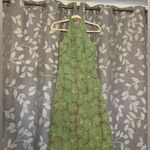 HELSI Marcella Floral Embellished Halter Gown Green Size M Photo 4