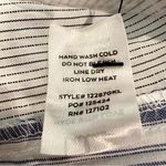 Lulus ‎ Nantucket Vibes White Striped Long Sleeve Button-Up Top Women's XL Blue Photo 8