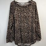 Chic Soul Plus Size 2X Top Pullover Leopard Animal Print Long Sleeve Women’s Photo 3