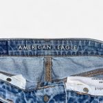 American Eagle  Mom Jeans Size 2 Long Distressed Light Wash Ripped Knees Photo 6