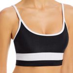 Beach Riot ‎ Eva Colorblock Rib Bikini Top S Black White Photo 0