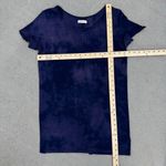 Silence + Noise  Tie Dye Split Back Tunic Tee Shirt Blue Purple Medium Photo 10