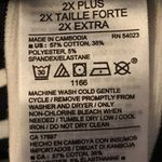 Old Navy Plus 2X KNIT Dress Zip Back Fitted Style Black White Stripe LS NWT Photo 2