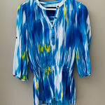 Calvin Klein Jeans  Pullover Blouse Blue Sz Small Photo 0