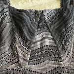 Free People Black and Gray Patterned Mini Dress Photo 3