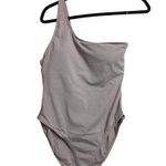 ANDIE The Nantucket One Piece One Shoulder Swim Bathing Suit Stone Size L New Photo 0