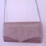 Pink Glitter Clutch Bag with Detachable Chain Photo 0