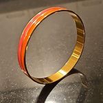 Trina Turk 💕💕 Enamel Bagle Bracelet ~ Orange and Pink Gold Plated One Size NWT Photo 0