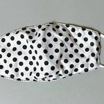 Handmade White Black Polka Dot Dots Face Mask Covering 🤍🖤 Photo 0