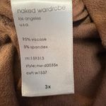 Naked Wardrobe Brown Sleeveless Bodycon Midi Dress Women's 3X Stretch Plus Photo 4