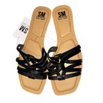 NWT SM New York Woven Braded Sandals Slip On Women's 10 Boho Vacation Resort Black Photo 1