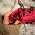 Hot Pink Fuscia Faux Leather Lock Crossbody Bag Photo 6