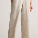 Quince  Linen Wide Leg Pants M Tan Photo 0