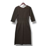 Vintage Dorothy Stead Women Brown‎ Chevron Dress Modern Size 4/6 1960s Cocktail Brown Photo 1