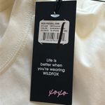 Wildfox  Beaded Pickleball Gardenia White Short Sleeve Tee Size XS NWT Photo 5