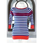 Trina Turk Striped Short Sleeve Knit Top Sweater, Size S EXCELLENT! Photo 1
