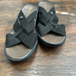 Bzees  Disco Black Strappy Wedge Sandals Size 7M Women's Sandal Comfort Photo 1