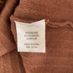 Lea & Viola  Brown Ribbed Knit Long Sleeve Pullover Sweater L Cozy Fall Top Photo 4