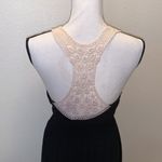 My Michelle  black maxi sleeveless beige lace straps evening dress Photo 6