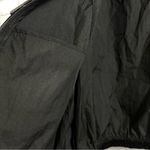 AQUA Athletic Cropped Hooded Coated Windbreaker Jacket Pockets Black M NWT Photo 5