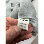 SheIn Womans Long Sleeve Pullover Christmas Sweatshirt Medium Gray Crew Neck Photo 2